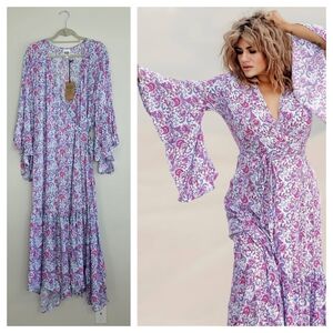 Queen The Label Luella Maxi Boho Dress in Sweet Surrender size 16 12